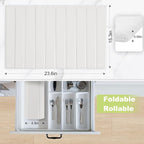 Stone Drying Mat for Kitchen Counter, Stain-Defying PU Leather, Large Stone Dish Drying Mat Foldable Absorbent Diatomaceous Earth Bath Mat Quick Dry for Bottles Cups Countertop 23" x 15.3"