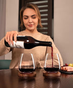 Stemless Wine Glasses Set of 4, 15oz Hand Blown Crystal Red White Wine Glass, Ideal for Daily Use and Special Days, Perfect Gifts for Both Men and Women, Father's Day