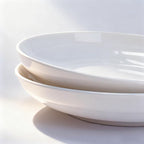 Set of 6 Dinner Plates 7 Inch, White Porcelain Plates, Microwave Oven Dishwasher Safe Scratch Resistant