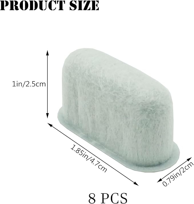 Delonghi 7313285779 water filter, Coffee Maker Carbon Filter, Espresso Machine Activated Charcoal Filter Replacement Accessories Parts (8 Pcs)