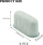 Delonghi 7313285779 water filter, Coffee Maker Carbon Filter, Espresso Machine Activated Charcoal Filter Replacement Accessories Parts (8 Pcs)