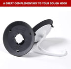 Dough Hook Shield For Kitchen Aid - Prevents Your Dough from Climbing Up and Clogging Up Your Mixer – Mess Free Mixer Accessory Compatible With KitchenAid C Shape Dough Hooks (Dark Grey)