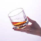 KAMMAK Crystal Whiskey Glasses Set of 2, 10.15 oz (300 ml) Hand Blown Old Fashioned Tumbler, Thick Base Glass with Delicate Rim & Seamless Design for Scotch, Bourbon, Cocktails, Lead-Free Barware