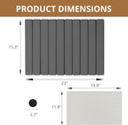 Large Stone Dish Drying Mat for Kitchen Counter, 24"×16" Quick Dry Collapsible Diatomaceous Earth Mat – Super Absorbent Foldable Drying Pad for Dishes (Dark Gray, 23.2" x 15.4")