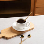 6.7 Inches Coffee Spoons, 18/8 Stainless Steel Espresso Spoons, 6 PCS Vogue Mini Tea Spoons, Cappuccino Stirring Spoons, Small Spoons for Dessert, Ice Cream, Frosted Handle,Sweejar(Gold)