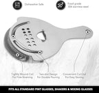 Cocktail Set - Stainless Steel, Essential Cocktail Set Includes Jigger, Hawthorne Strainer, Shaking Tins, Mixing Glass, Barspoon (Set of 6)