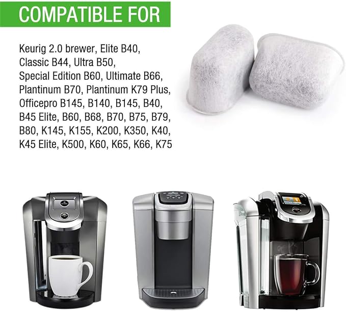 18 Packs Charcoal Water Filter Compatible with Keurig Coffee Maker Replacement