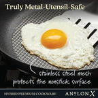 Anolon X Hybrid Nonstick Frying Pan/Skillet, 8.25 Inch, Dark Gray