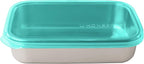U Konserve Stainless Steel Rectangle Food Storage Bento Box Container, Leak Proof Silicone Lid Dishwasher Safe - Plastic Free, (25oz Island Teal)