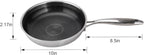 Hybrid 10 inch Stainless Steel Non Stick Skillet,Frying Pans Nonstick, PFOA Free Cookware, Dishwasher and Oven Safe, Induction Compatible