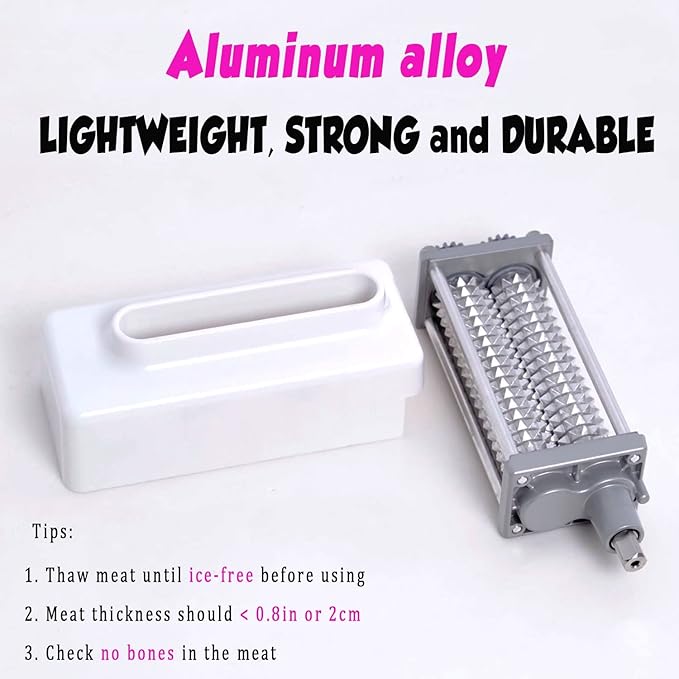 [Upgrade] Meat Tenderizer for All KitchenAid Household Stand Mixers- Mixers Accesssories Attachment [No More Jams,No More Break,Easier to clean]