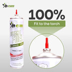 Jo Chef Kitchen Torch with Butane Included – Refillable butane torch Lighter with Safety Lock & Adjustable Flame, Culinary Blow Torch for Cooking, Creme Brulee and Soldering 2 Cans (3.38oz) Included