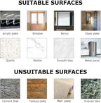 YiZhi Adhesive Wall Hooks Rack Kitchen Rail, Space Saving Utensil Holder No Drilling Wall Mounted Accessory Hanger with 6 Hooks for Kitchen Bathroom Bedroom Pack of 2 (Black)