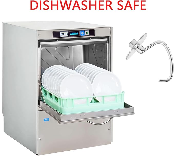 Stainless Steel Dough Hook for KitchenAid 4.5-5 Quart Tilt-Head Stand Mixers, Dishwasher Safe Metal Kneading Bread Hook Attachment for Kitchen Aid