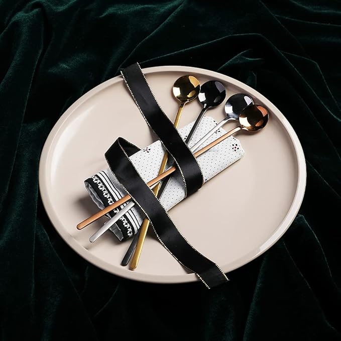 Sweejar 9.5-Inch Long Handle Ice Tea Spoons, Ice Cream Spoon, Coffee Spoon, 18/8 Stainless Steel Spoons for Cocktail Stirring, Mixing, Tea, Pack of 6 (Silver)