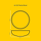 JoyJolt Mesa 40oz Stoneware Serving Bowls, Pasta Bowls Set of 4, Large Salad Pho Soup Bowls for Kitchen, Dishwasher and Microwave Safe Plate Bowls, Aesthetic Kitchen Essentials - Matte Black