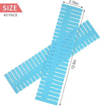 40Pcs Drawer Dividers, Adjustable Drawer Organizer for Socks, Underwear, Makeup, Can Help Tidy Kitchen, Bedroom, Dresser Blue