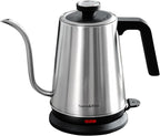 Nueve&Five Gooseneck Electric Kettle with Thermometer,Electric Tea Kettle 1L with Auto Shut-Off，1000W Hot Water Kettle of Stainless Steel,Pour Over Kettle for Coffee & Tea -Chrome