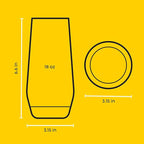 JoyJolt Gwen 18.5 oz Highball Glasses, 4pc Tall Glass Sets. Lead-Free Crystal Glass Drinking Glasses. Water Glasses, Mojito Glass Cups, Tom Collins Bar Glassware, and Mixed Drink Cocktail Glass Set