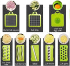 Vegetable Chopper, Veggie Chopper with Container and Lid, Kitchen Vegetable Slicer, Cheese and Onion Slicer, Multifunctional Food Chopper (Black)
