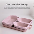 Our Place Bakeware Set | 5-Piece Nonstick, Toxin-Free, Ceramic, Cast Aluminum Set with Oven Pan, Bakers, & Oven Mat | Space-Saving Nesting Design | Oven-Safe | Bake, Roast, Griddle and more | Char
