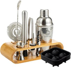 Cocktail Shaker Set Bartender Kit with Stand – Professional Bar Set for Home Bar – Martini Shaker, Jigger, Muddler & Strainer – Complete Drink Mixer & Bar Tools Set for Cocktails and Mixology 10 Pcs