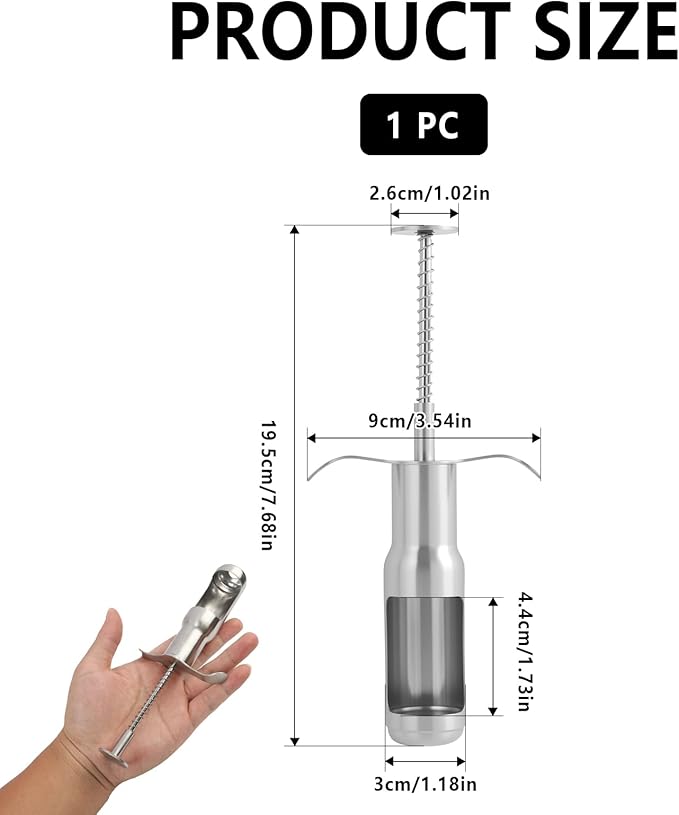 Cherry Pitter Tool, Food Grade Thickened 304 Stainless Steel, Durable and Easy to Clean, Push Type, Large 33mm Cherry Seed Remover, Suitable for Olives, Red Dates, Green Dates and Other Pitter Tool