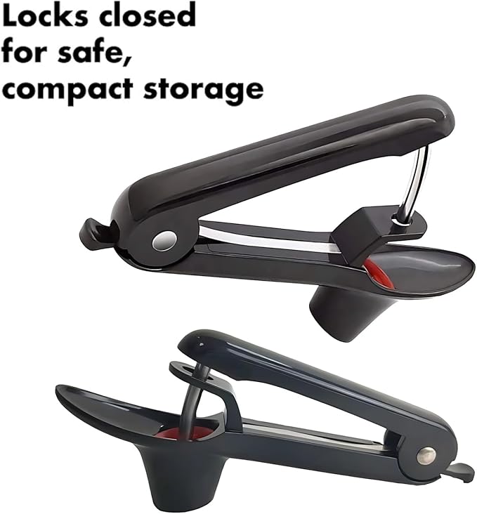 Cherry and Olive Pitter Tool, Heavy Duty Stainless Steel, Removable Splatter Shield, Dishwasher Safe, for Kitchen Utensils, Fruit Corer