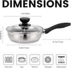 MARSKITOP Egg Poacher Pan Nonstick 2 Eggs, Poached Egg Cooker Stainless Steel Egg Poaching Pan, Poached Egg Pan PFOA Free, Poached Egg Maker