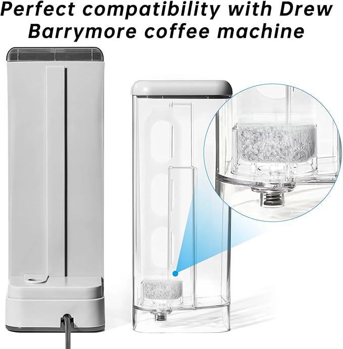 6 Pack Replacement Coffee Filters Compatible with Drew Barrymore Coffee Maker, Charcoal Water Filters for Beautiful DrewBarrymore Coffee Machines