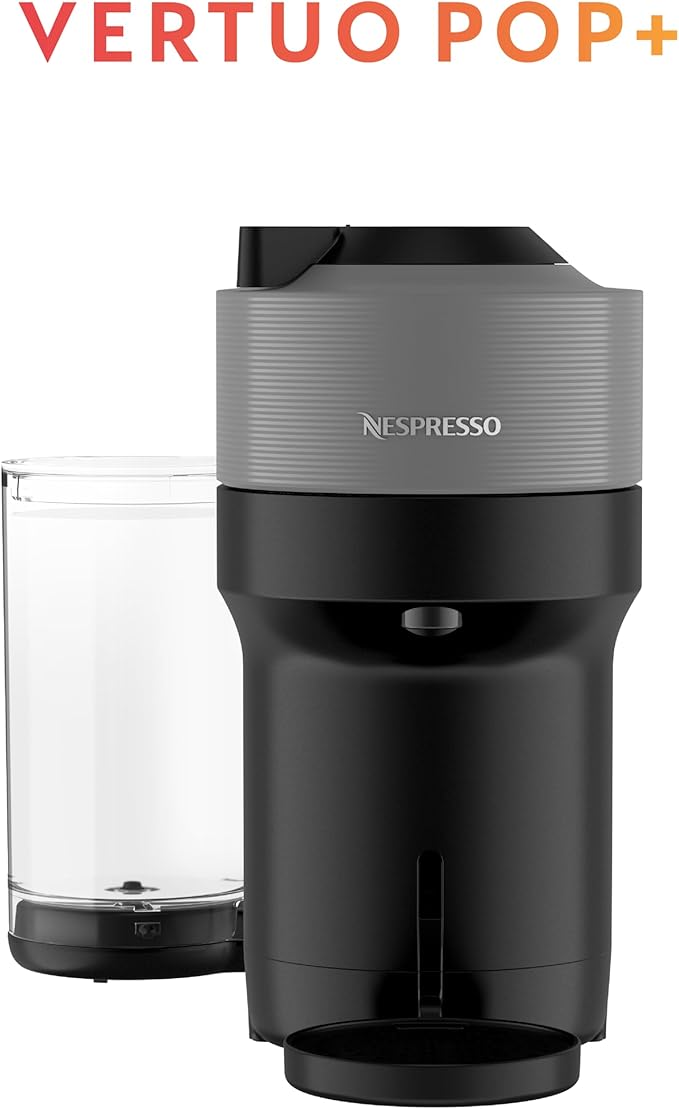 Nespresso Vertuo Pop+ Coffee and Espresso Maker by Breville with Milk Frother, Dark Grey