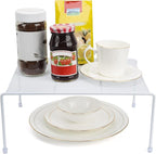 Set of 2 Mesh Kitchen Shelves Cabinet Storage Shelf Rack (13.1 x 10.2 Inch) ，Kitchen Bathroom Pantry Cupboard Desk Home Office, Fridge, Cabinet, Bathroom Cupboard (White)