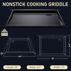 Utheer Nano-Ceramic Full Griddle for Ninja FlexFlame PG300,Professional-Grade Nonstick Full-Size Griddle Plate with Grease Drain,Rust-Resistant,BBQ Breakfast & Camping,Fit Ninja FlexFlame XSKFULGRIDLE