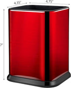 RedCall Stainless Steel Kitchen Utensil Holder for Countertop, Spoon Spatula Organizer,Modern Rectangular Large Cooking Utensil Caddy Counter,Utensil Crock (Stainless Steel Red)