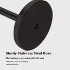 Paper Towel Holder Countertop, Standing Paper Towel Roll Holder for Kitchen Bathroom, with Weighted Base for One-Handed Operation (Black)