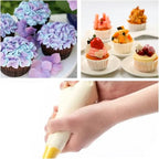 24 Inch Extra Large Piping Bags Disposable, Thickened 100Pcs Disposable Clear Plastic Icing Piping Bags, Food Grade Cake Decorating Bags for Dessert, Pastry, Cookies, Cupcake Decorating