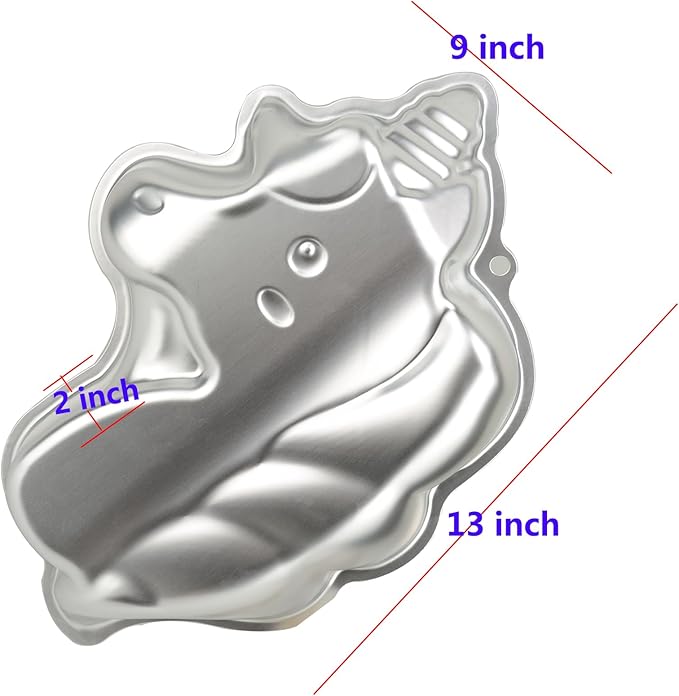 Aluminum Unicorn Shaped Cake Pan Mould Cake Baking Bakeware for Birthday, Anniversary, Party, Christmas