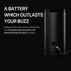 TIMEMORE Burr Coffee Grinder, Portable Electric Grinder with Metal Body, 30 Precise Settings for Espresso to French Press, Low Noise Design, Auto Stop & Clog Protection for Home & Outdoor Use (Black)