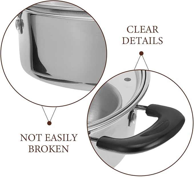 DECHOUS Egg Poacher Pan Nonstick 4 Eggs Stainless Steel Food Steamer Pot With Detachable Cups & Lid For Breakfast And Meal Prep