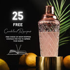 Rose Gold Cocktail Shaker Set - 5 Piece Martini Shaker Set with Strainer, Jigger, Spoon & Muddler - 16oz Glass Cocktail Shaker Set - Ideal Gift for Home Bar & Drink Trolley Décor