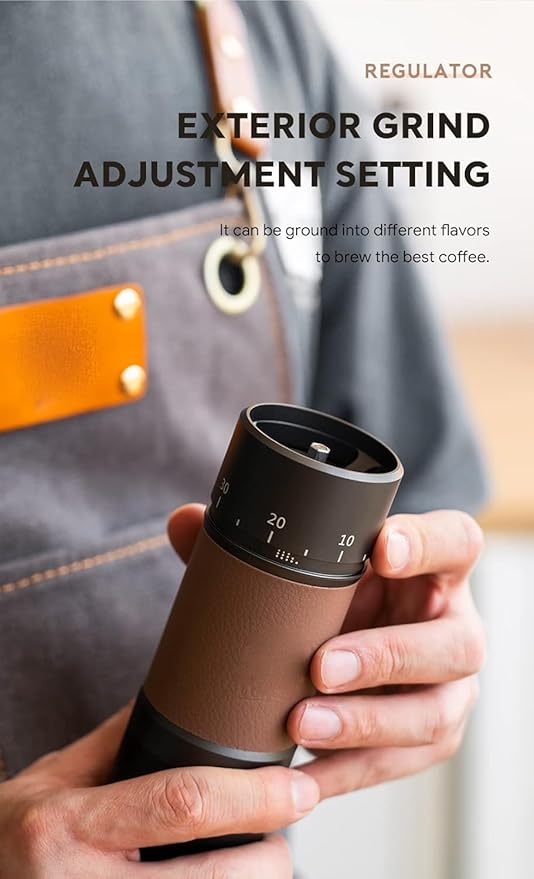 Manual Coffee Grinder Premium Hand Coffee Grinder Capacity 30g with CNC Stainless Steel Conical Burr,Silicone Anti-skid Ring Pour Over Coffee for Manual Burr Coffee Grinder Gift