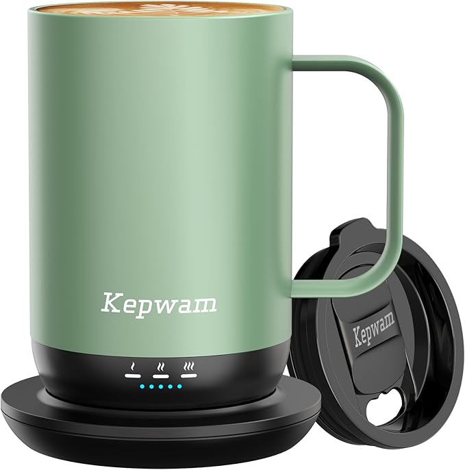 Self-Heating Coffee Mug T1, 16oz Rechargeable Heated Coffee Mug, Smart Coffee Warmer Mug with App-Controlled,Advanced Temperature-Controlled Heating Coffee Gifts for Women Men Coffee Lover