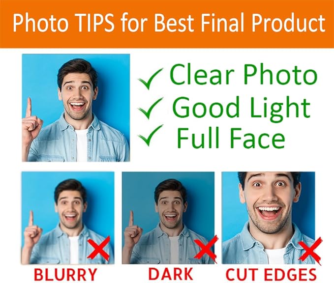 50 Pcs Personalized Drink Stirrers with Photo Face, Custom Face Cutout Party, 50th 60th 70th 80th 90th Birthday Stir Sticks, Decor for Birthday, Retirement, Graduation Parties