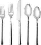 Fortessa Lloyd 18/10 Stainless Steel, 60 Piece Flatware Set (Service for 12), Silver