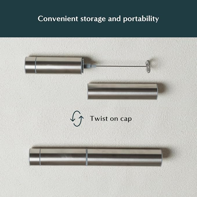 Naoki Matcha Modern Matcha Starter Set - Electric Matcha Whisk and Milk Frother with Single and Double Frother Head, Stainless Steel Spoon, Stainless Steel Sifter