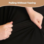 SereneGrace Elastic Table Cover, Windproof Tablecloth, 42x72 Inch Reusable Spandex Fitted Stretch 6-Foot Rectangle Table Cloth for Dining Room, Banquets, Events, Craft Displays, Parties, Black