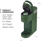 Keurig K-Mini Single Serve K-Cup Pod Coffee Maker, 6 to 12oz Brew size, with Cord Storage, Perfect for Small Spaces, Evergreen