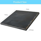 Steel Plate 4" x 4" x 1/4" - 4PCS A36 Hot Rolled Metal Steel 1/4 inch Plate Flat Steels Weldable Base Sheet for Oven Baking Metal Stock Welding