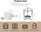 Reasim Butter Warmer for Seafood Set of 4,Lobster Butter Warmer Crab Butter Warmer Set with 20 Pcs Tealight Candles,Ceramic Drawn Butter Melter for Chocolate Cheese,Fondue Seafood Boil Party supplie