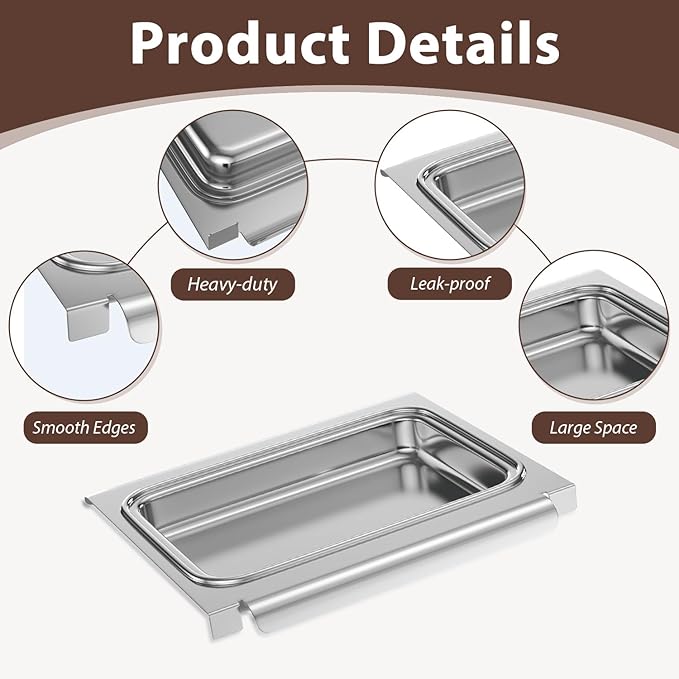 67047 Oil Catch Pan with 6415 15-Pack Aluminum Pan Liners for Weber Spirit I&II 200 and 300 Gas Grills, 83156 Grease Drip Tray Liners Parts for Weber Genesis I&II LX200/300 Series,for Weber Traveler